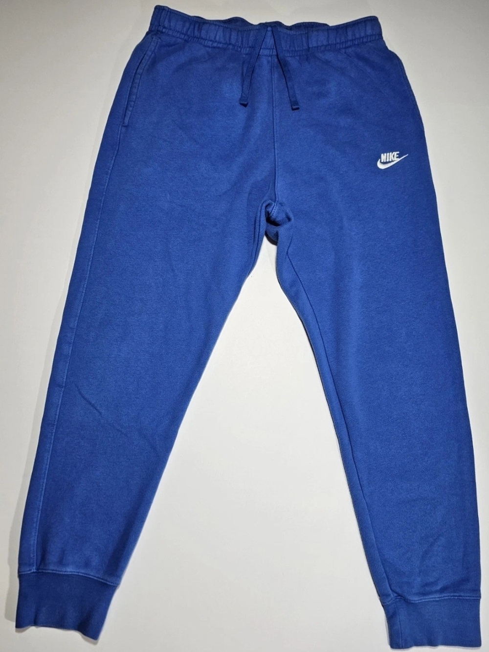 Nike Mens Blue Fleece Club Jogger Sweatpants Elastic Waist Drawstring Size M